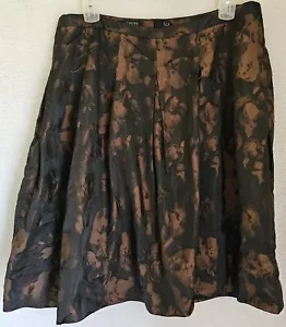 Talbots Womens Skirt Size 14W Brown Black Floral - Picture 1 of 24