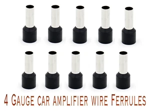 4 Stärke Aderendhülse für Auto Audio Amp Verstärker Strom Massekabel Kabel Installation - Bild 1 von 2