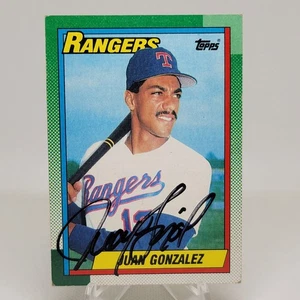1990 Topps - Juan González #331 (RC) - Auto - Autograph - VG-EX - Bild 1 von 2