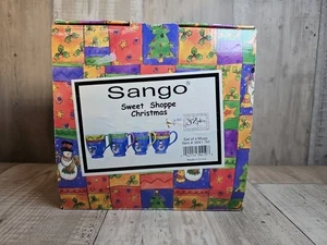 Sango Sweet Shoppe Christmas Snowman Mugs Set of 4 NIB • Sue Zipkin • 3041-50 • - Picture 1 of 8