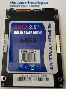 Super Talent Ultradrive GX Séries 64GB SATA II 3G SSD 2,5 " MLC FTM64GX25H - Afbeelding 1 van 2