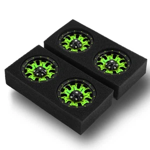 4Pcs 1.9" Crawler Wheels for AXIAL Capra UTB | Rage Series | Vibrant Green - Picture 1 of 6