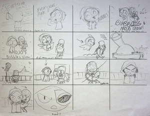 The Powerpuff Girls 2016 Diego Molano Production Hand-Drawn Storyboard Page - Picture 1 of 2