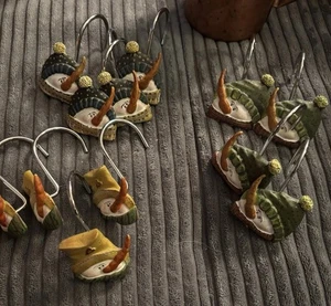 3 Arten Schneemann #12 Winter Duschvorhang Haken große Karottennasen in Dose - Bild 1 von 7