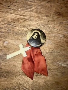 Frühe St Francis Xavier Cabrini römisch-katholische Foto Pinback Button mit Band - Bild 1 von 6