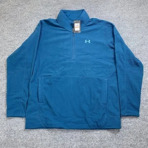 Under Armour OffGrid Fleece 1/4 Zip Pullover Loose Blau Herren 3XLT - Bild 1 von 7