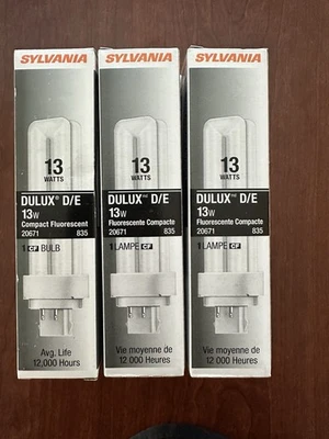 ⚡️12⚡️ Sylvania Dulux D/E Compact Fluorescent CF13DD/E/835/ECO 13W 20671 - Image 1 of 3