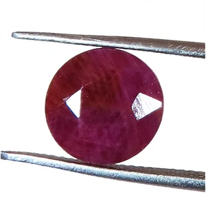 4.15 Cts Untreated Red Ruby Precious Round Cut , Ruby Gemstone 9.00x3 mm LK348 - Picture 1 of 8