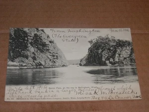 BELLINGHAM WA - 1906 GEBRAUCHTE POSTKARTE - KANUPASS - Bild 1 von 2