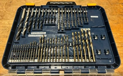 Ryobi drill bit set, round shanks, most bits never used    FREE U.S. SHIPPING - Imagem 1 de 3