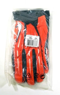 耐克橙色和黑色足球接收器手套尺寸 4XL — 第 1/2 张图片