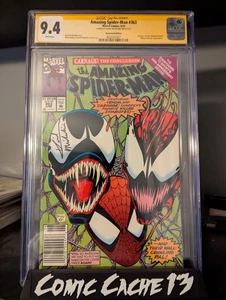 🔥 Amazing Spider-Man #363 CGC 9.4 Signed David Michelinie  🔥Newsstand - Bild 1 von 3