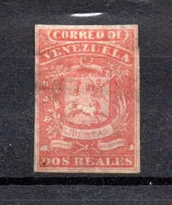 VENEZUELA, ESCUDO NACIONAL, 2 REALES ROJO, MNG ( AGOS- 004 ) - Picture 1 of 2