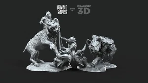 Wolf Riders Tamers - Goblins of the Cave - Davale Games 3D Printed With HQ Resin - Picture 1 of 6