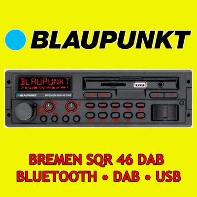 Blaupunkt Bremen SQR 46 DAB Retro Style Classic Bluetooth DAB+ USB Car Stereo - Image 1 of 3