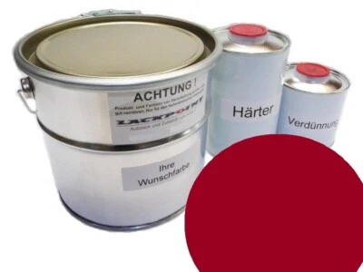 5 Liter Set 2K Autolack für geeignet für Renault 719 Rouge kein Klarlack Lackpo - Bild 1 von 2
