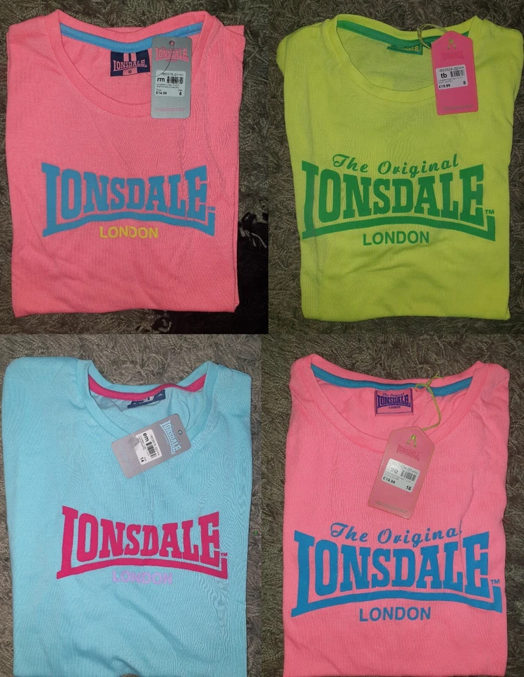 Camiseta Lonsdale Damas Calce Regular Camiseta Prenda para el torso Inteligente Brillante Informal Precio de venta sugerido por el fabricante £14.99 Foto 1 de 1