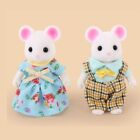 2PCS/SET Plastic Mini Rabbit Doll Bear Family Girls Play House Set