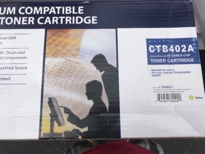 NEW COMPATIBLE HP CB402A 642A YELLOW TONER CARTRIDGE CTB402A - Image 1 of 3