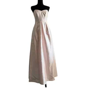Alfred Sung Dress Size 2 Twill Sweetheart Neck Blush D755S - Picture 1 of 16