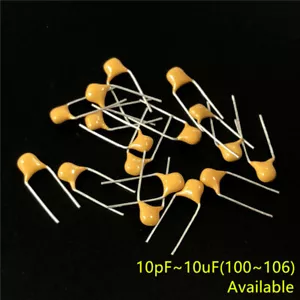 100pz/lotto condensatore ceramico multistrato 50V (100~106) 10pF~10uF 0,1uF 1uF 5,08mm - Foto 1 di 1