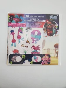 3D Effect Sticker Story Set Trolls World Tour Glasses 35 Stickers 3 Backgrounds - Picture 1 of 7