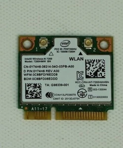 Carte sans fil Dell Y74H6 (Intel 7260HMW-BN) Intel Wireless-n 7260 - Photo 1/1