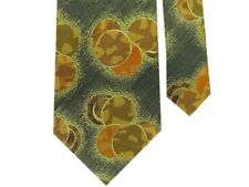 Krizia Uomo Men's 100% Silk Abstract Knit Neck Tie Green Multi 3 3/4" x 57"