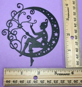 5 MOON FAIRY cardstock paper die cut embellishments scrapbook / card making - Bild 1 von 15
