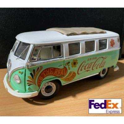 1/18 Volkswagen Samba Bus Coca-Cola miniatura raro modello da collezione senz... - Immagine 1 di 4