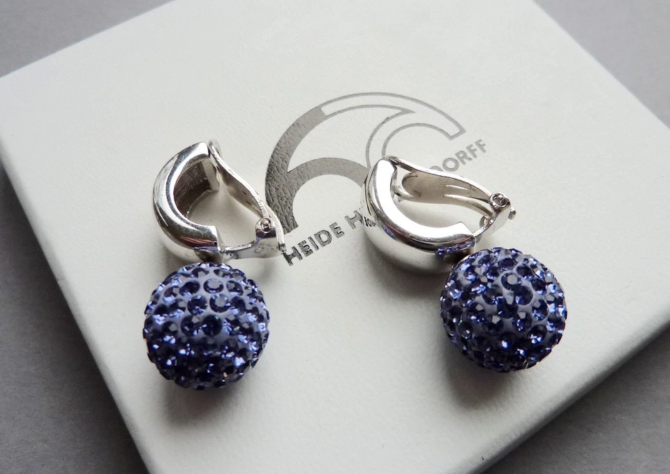 Heinzendorff Creolenclip 925er Silber/ lila/flieder .... Wie neu ! - Bild 1 von 2