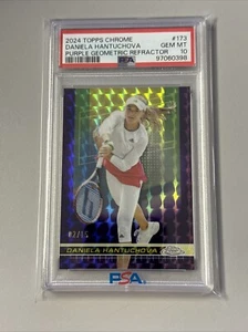 2024 Topps Chrome Tennis Daniela Hantuchova Purple Geometric /15 Psa 10 - Picture 1 of 2