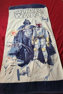 Star Wars Boba Fett Darth Vader Beach Towel Pottery Barn Kids 60"×30" - Picture 1 of 8