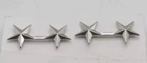 Officer Rank Pin 10152: 2 Star General or Admiral, pair - cb, IIC, small (7) - Picture 1 of 5