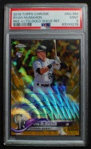 ⚾ RYAN MCHAHON - 2018 Topps Chrome GOLD WAVE REFRACTOR AUTO RC /50 - PSA 9 - Picture 1 of 2
