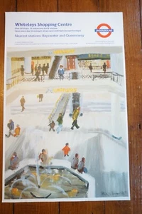 Póster de panel de metro Whiteleys London Transport 1991 Alex Brown - Imagen 1 de 5