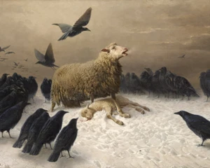 Impresión artística "Anguish" de August Friedrich Albrecht Schenck 8"x10" - Imagen 1 de 3