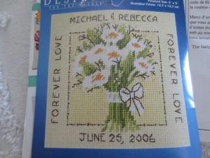 Designs for the Needle FOREVER LOVE NEEDLEPOINT to Complete - 5" x 5" finished - Picture 1 of 3