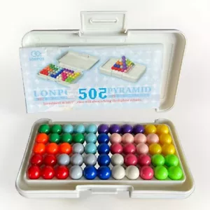 LONPOS 505Pyramid 3D 2D Brain Training Rectangular Game Travel With Case Rare - Picture 1 of 12