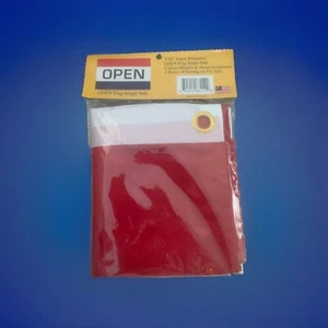3x5 ft OPEN Retail Business Message Flag Red White Blue Print Polyester - Picture 1 of 1