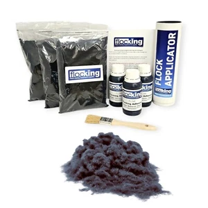 Kit de floculación gris antracita grande tablero triple flocado kit completo coche flocado hágalo usted mismo - Imagen 1 de 3
