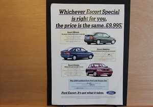 Original 1994 FORD ESCORT SPECIAL Zeitschrift Reklame Rahmen-fertig Wandkunst Flat-Pack - Bild 1 von 1