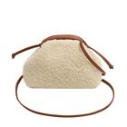 Soft Cute Cloud Lamb Plush Shoulder Bag Plush+Pu Koran Style Handbag