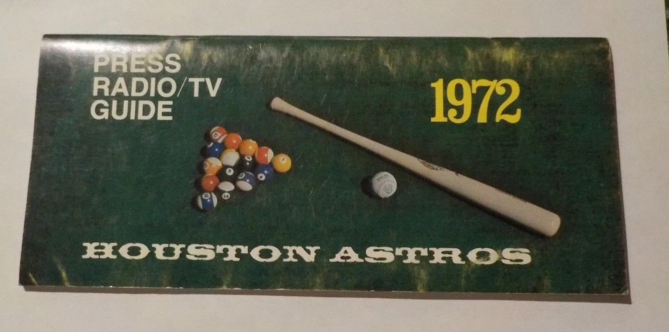 VINTAGE BASEBALL 1972 HOUSTON ASTROS MEDIA PRESS GUIDE SUPER RARE   - Image 1 of 1