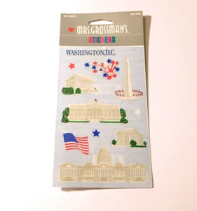 Mrs. Grossman's Lot 2 Sticker Sheets New Package Paper Whispers ~Washington DC~ - Picture 1 of 1