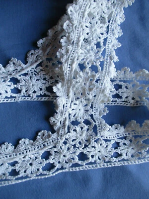 Haut de chemise dentelle crochet main ancien 1900  - Photo 1/4