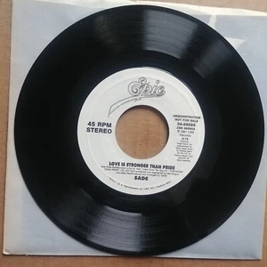 SADE Love Is Stronger Than Pride DJ PROMO 45 7" SOUL Epic Record Vinyl Records - Picture 1 of 2