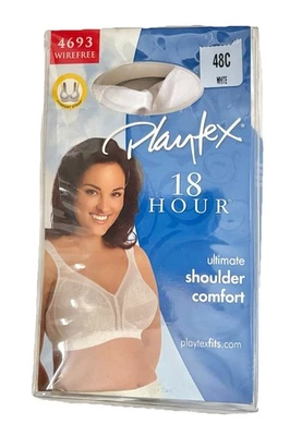 Sujetador Playex 18 Horas Talla 48C Blanco 4693 Sin Alambres Máxima Comodidad para el Hombro Foto 1 de 2