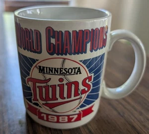Vtg 1987 Minnesota Twins World Series Champions Ceramic Coffee Mug MLB - Picture 1 of 3
