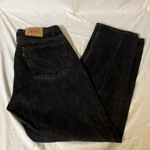 Vtg Levis 505 Mens Jeans Black 36W 32L Red Tab Regular Fit Straight Leg USA FS! - Picture 1 of 11
